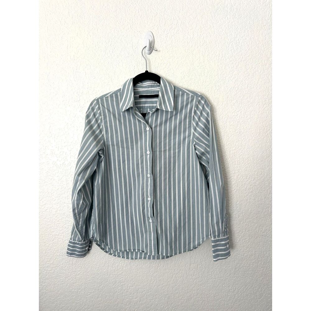 Jenni Kayne Boyfriend Shirt Button Down Striped Cotton Size XS
